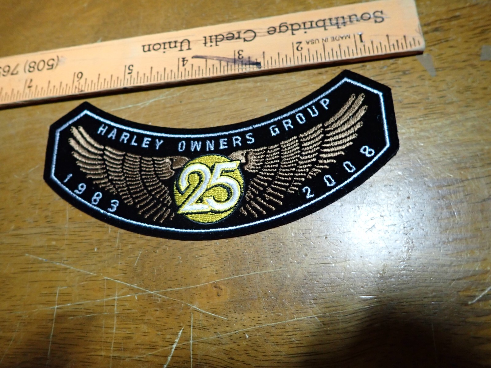 HARLEYDAVIDSON MOTORCYCLE OWNERS GROUP HOG 1983 25 YEARS PATCH BX A#50
