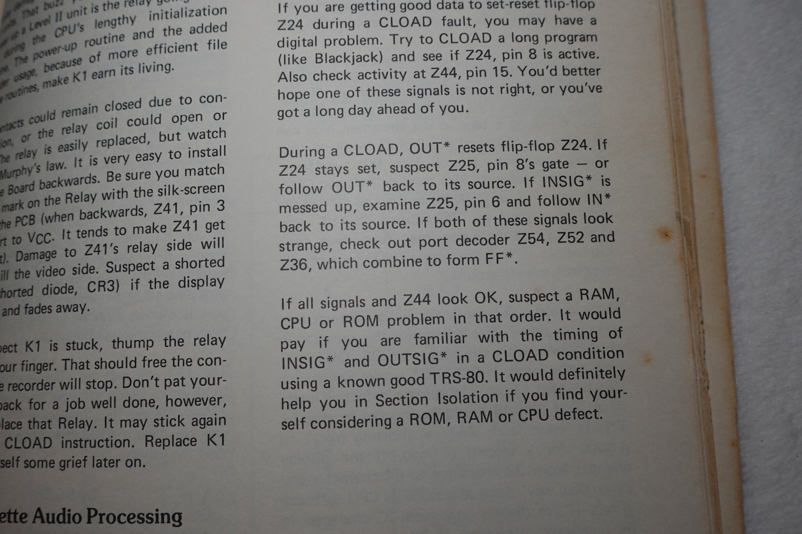 Radio Shack TRS-80 Micro Computer Technical Reference Handbook 1978 Publication