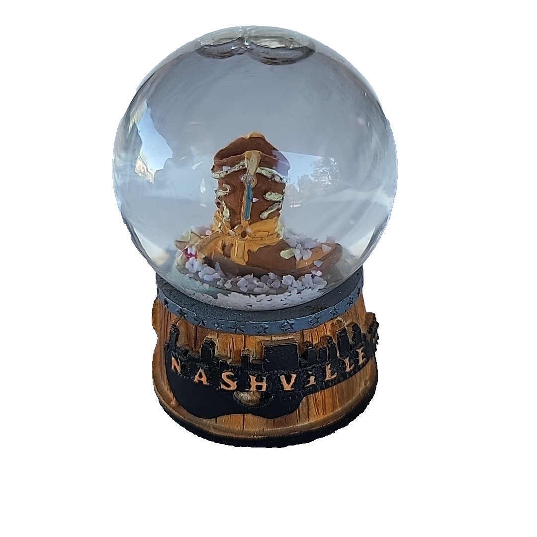 Nashville Mini Snow Globe Souvenir Collectible Music City Landmark Country Boot