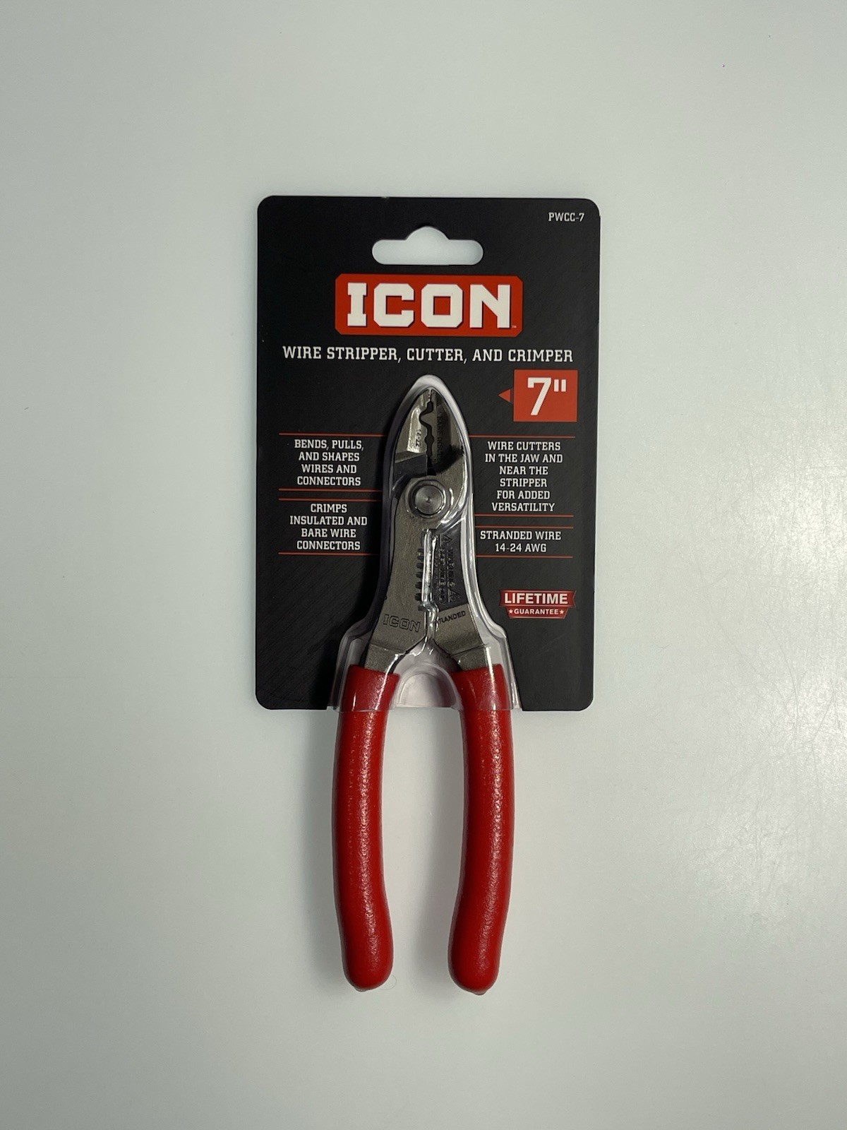 ICON 7" Inch Wire Stripper Cutter Crimper Pliers PWCC-7