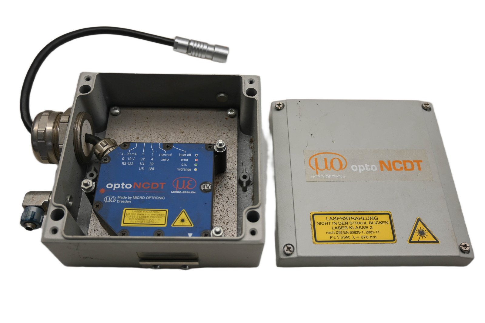Micro-Epsilon ILD1700-50, 4120090, SN 0608007 Laser Sensor Head Assembly