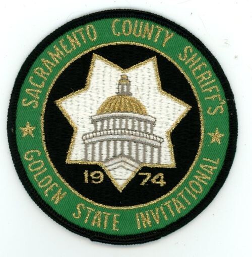CALIFORNIA CA SACRAMENTO COUNTY SHERIFF INVITATIONAL 1974 SHOULDER PATCH POLICE