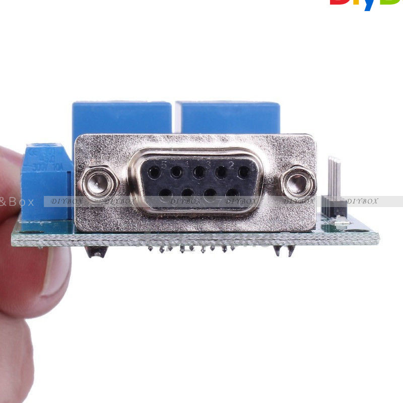 DC 5V 12V 2 Channel Serial Port RS232 Relay Module DB9 Interface PC Relay
