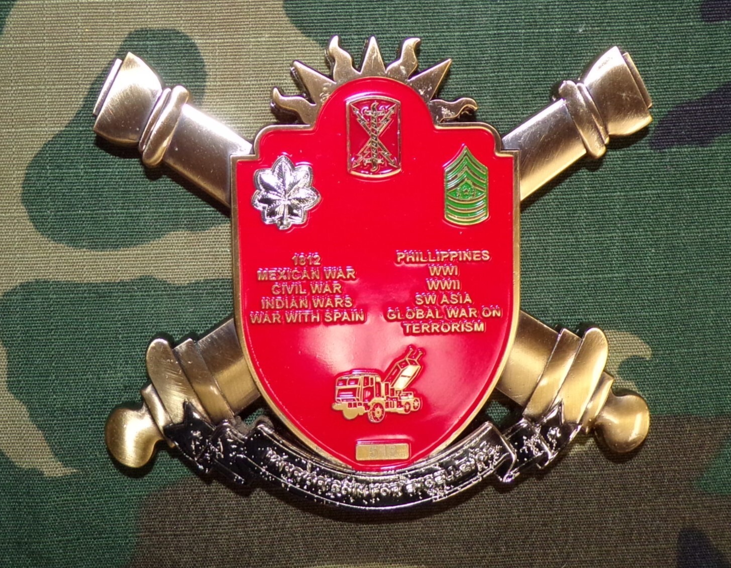 US Army 3rd Field Artillery Battalion Command Team Coin for Excellence #'d