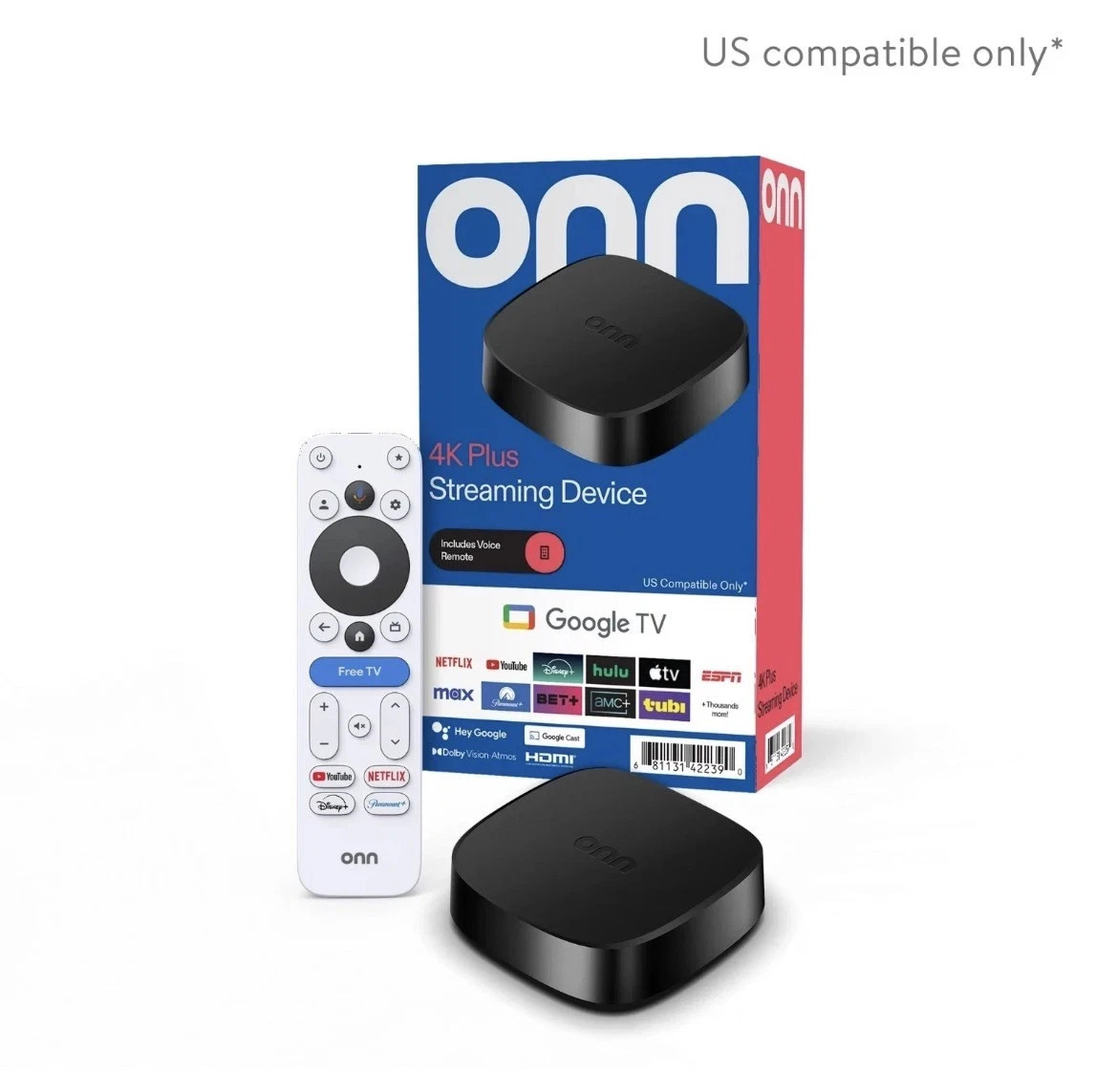 ONN 4K PLUS STREAMING BOX - GOOGLE TV - ULTRA FAST - 16GB Storage - 2 GB Ram
