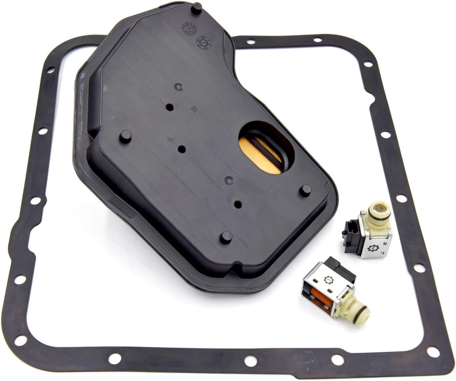 4L60E Shift Solenoid Valve A&B with Transmission Filter Gasket Kit Compatible wi
