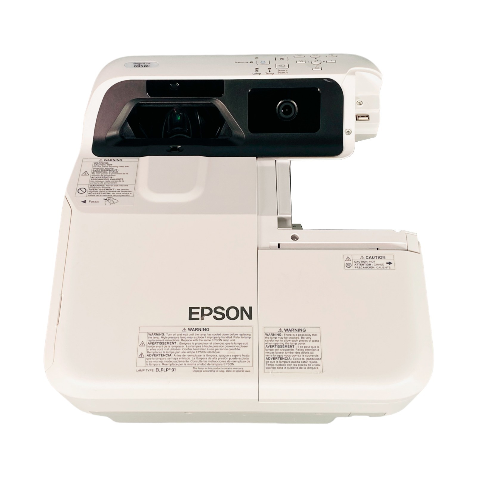 REFURBISHED Epson BrightLink 695Wi 3LCD Projector UST Interactive 3500 Lumens 4K