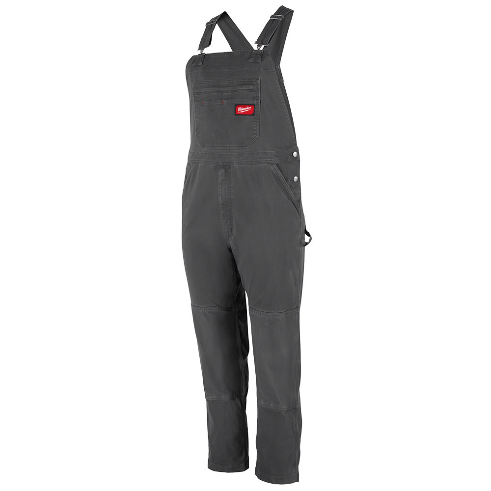 Milwaukee M850G-3432 FREEFLEX Unlined Bib Overalls Gray, Size 34 x 32