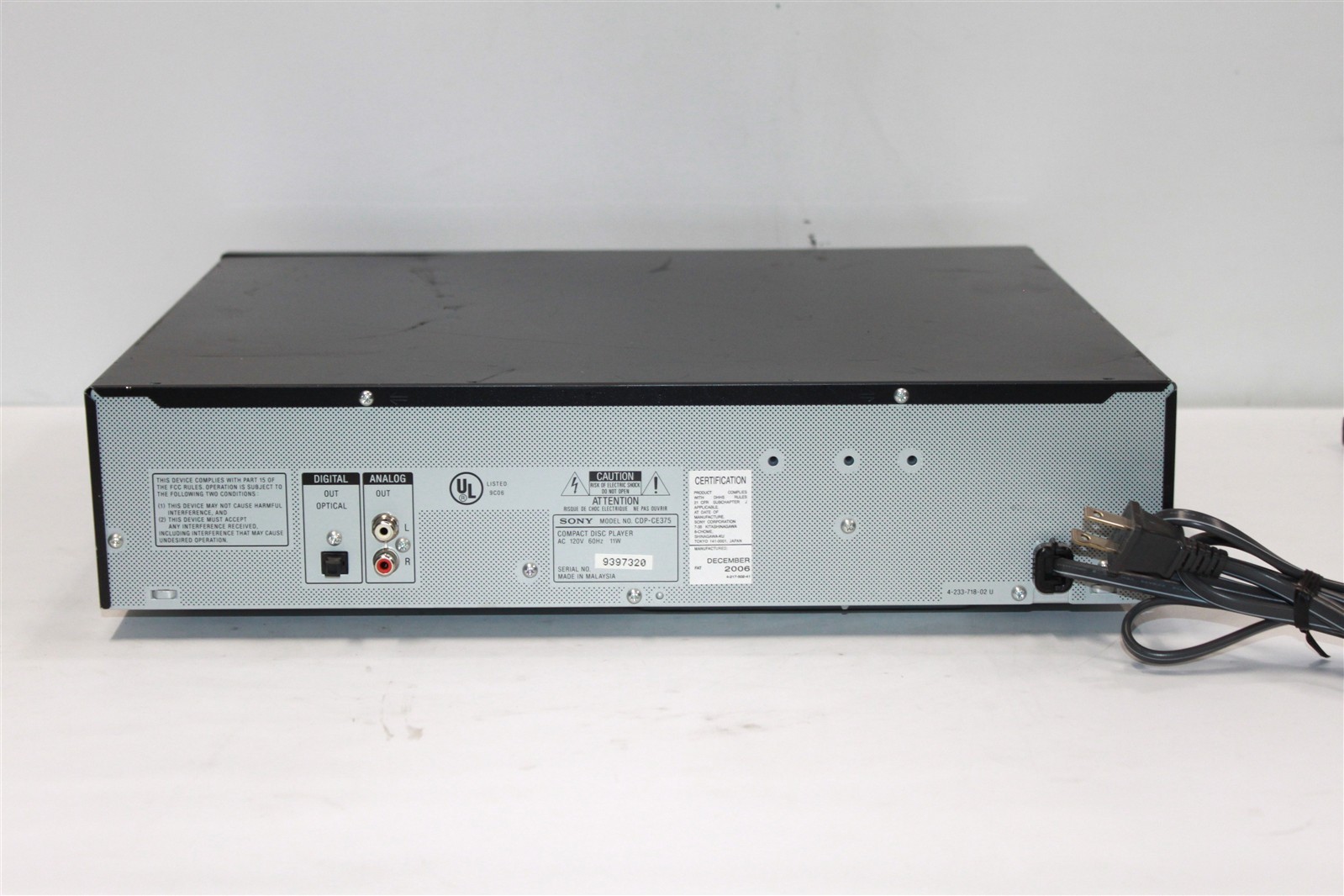 Sony CDP-CE375 5 Disc CD Player Changer USB with Remote Tested and Working
