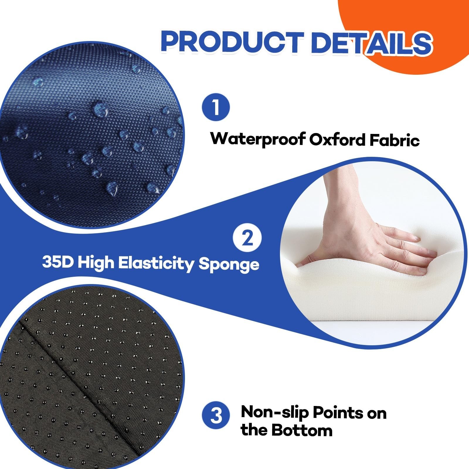 Foldable Fall Protection Mat for Elderly Blue Waterproof Non Slip Floor Mats ...