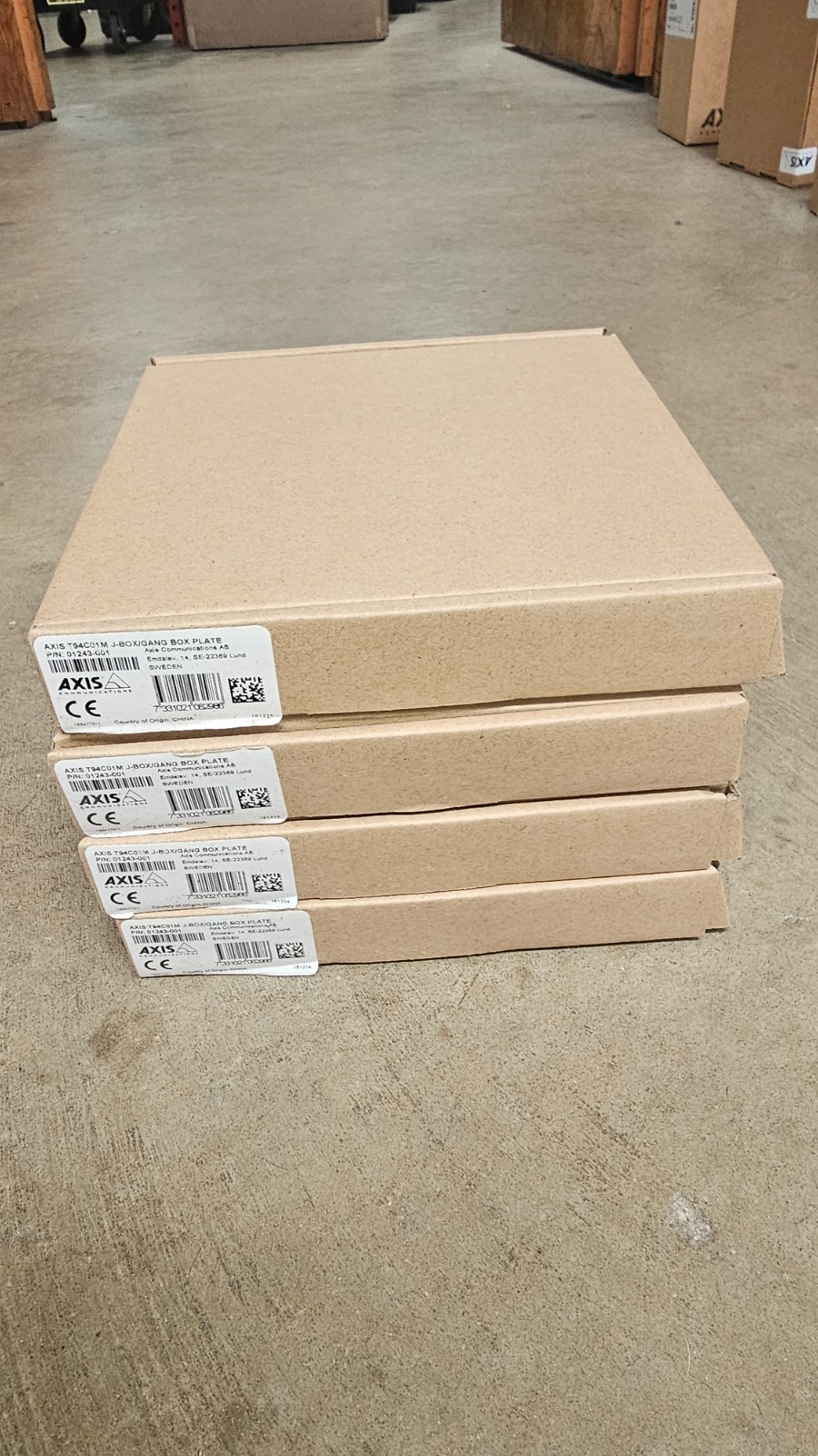 Axis Communications T94C01M J-Box/Gang Box Plate (01243-001) - LOT OF 4