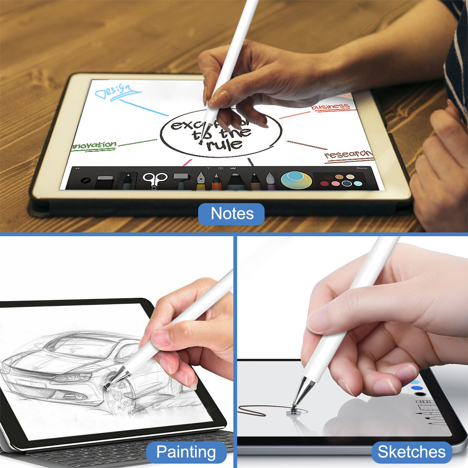 Touch Screen Pen Stylus Drawing Universal For iPhone iPad Samsung Amazon Tablet
