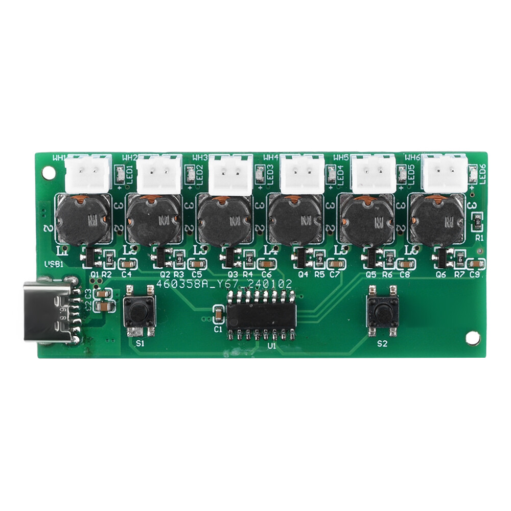 DC5V 6 Channel Humidifier Module Atomization Control Board Type-C Interface DIY