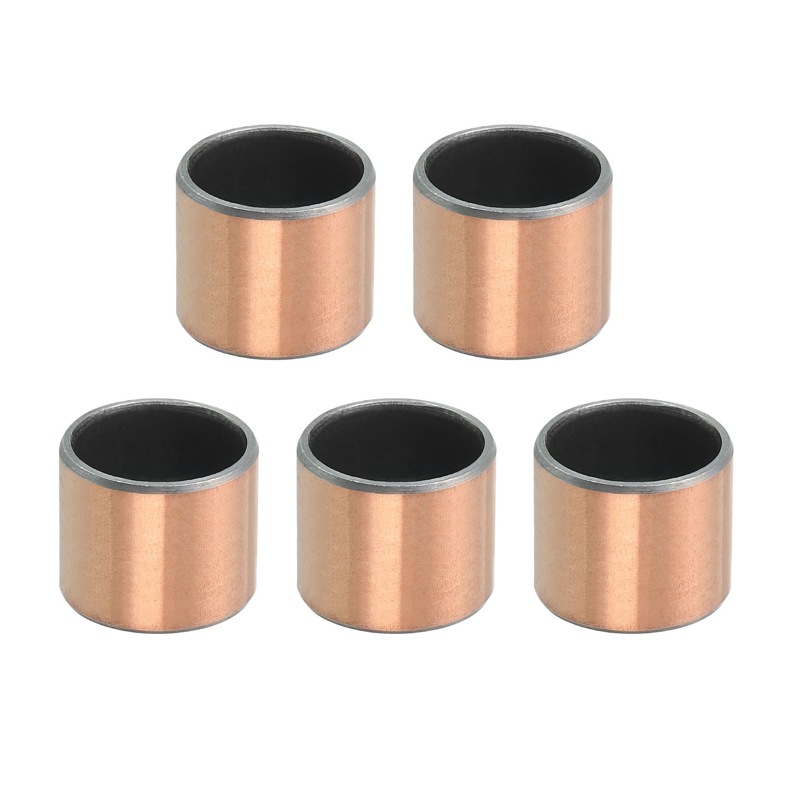 5Pcs Sleeve Bearing 1/2" Bore x 19/32" OD x 1/2" Length Wrapped Oilless Bushing