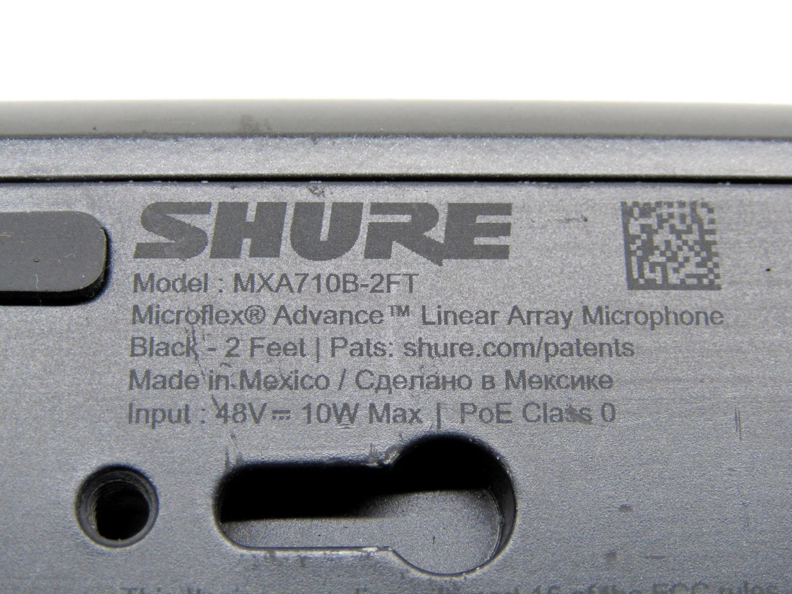 Shure MXA710B-2FT Microflex 2ft Linear Array Microphone | Black