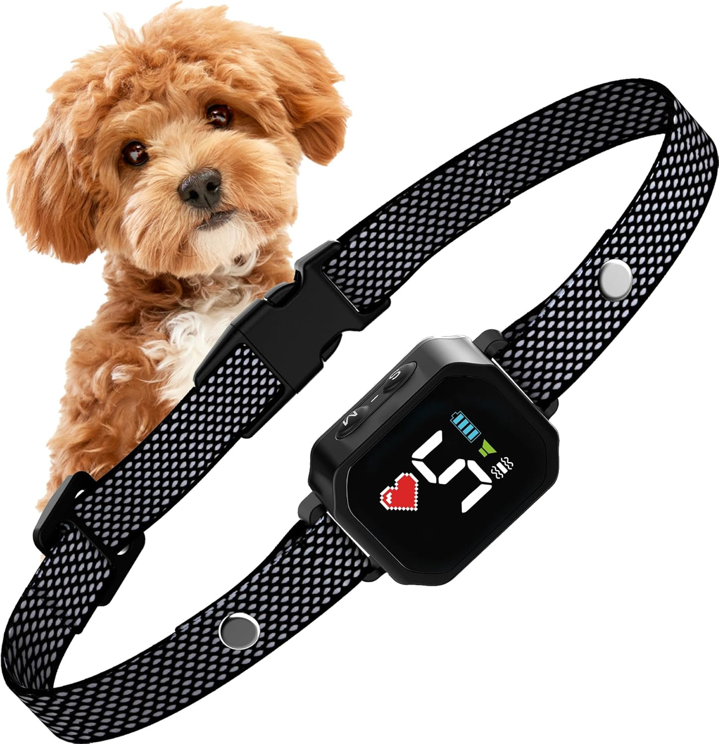 Bark Collar for Small Dogs 5-15Lbs - No Shock Small Dog Bark Collar - Rechargeab