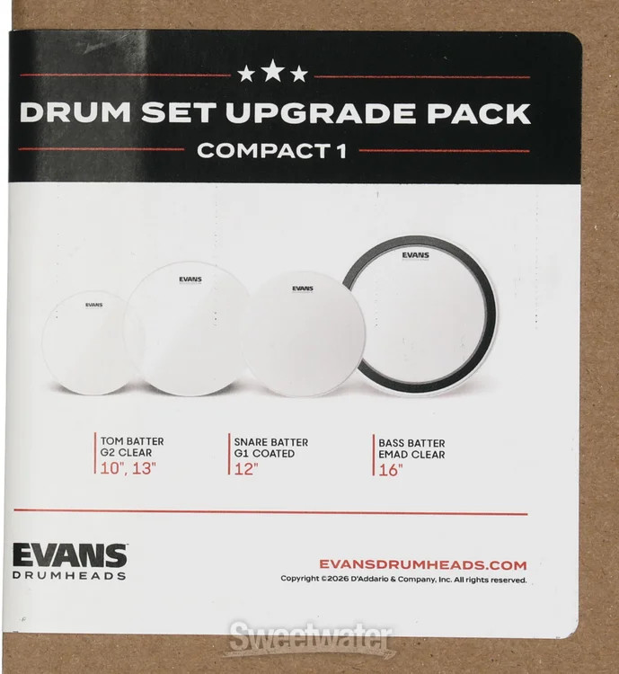 Evans Compact Drum Set Drumhead Upgrade Pack - Sweetwater Exclusive