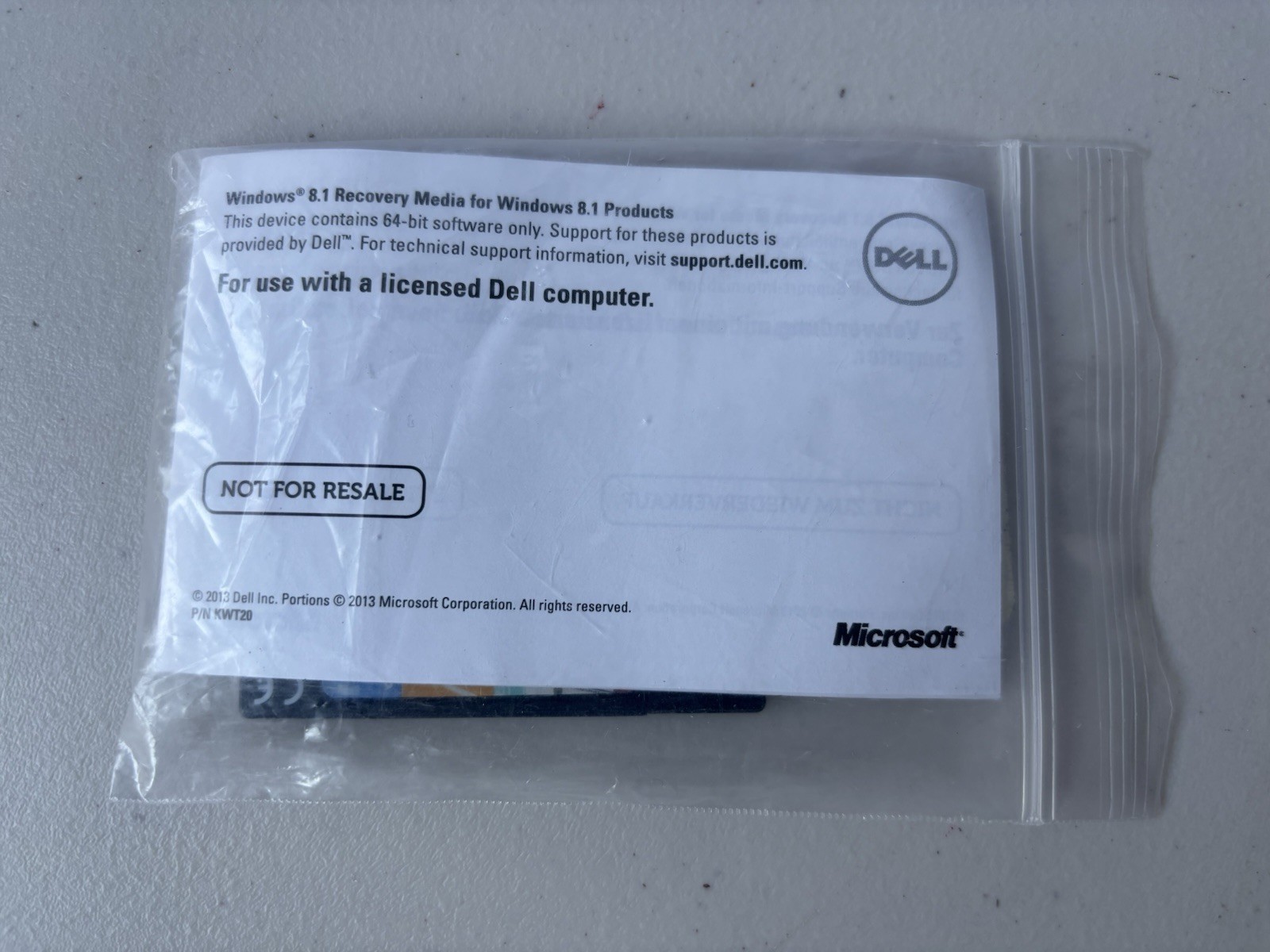 Dell Microsoft Windows 8.1 Recovery Media 64-bit USB Stick