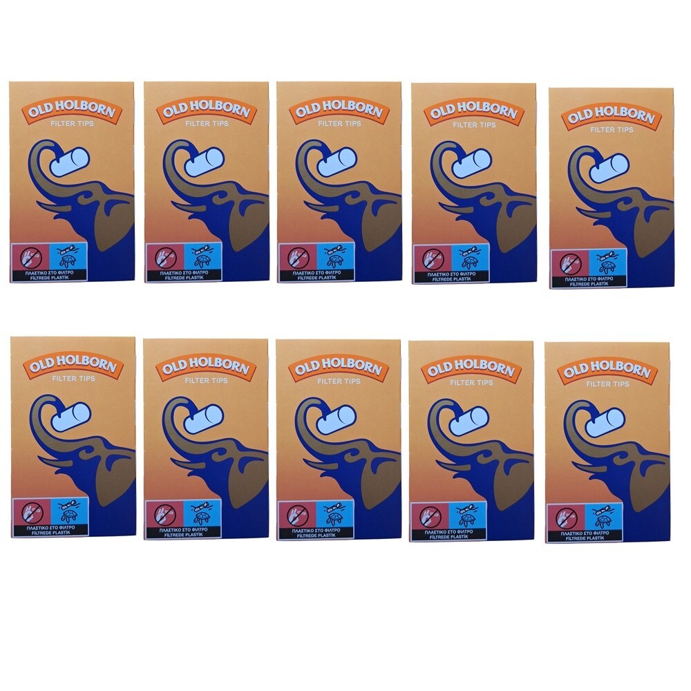 10 x Packs of  54 Filters Old Holborn Extra Slim Filter Sticks 5.7mm Diameter