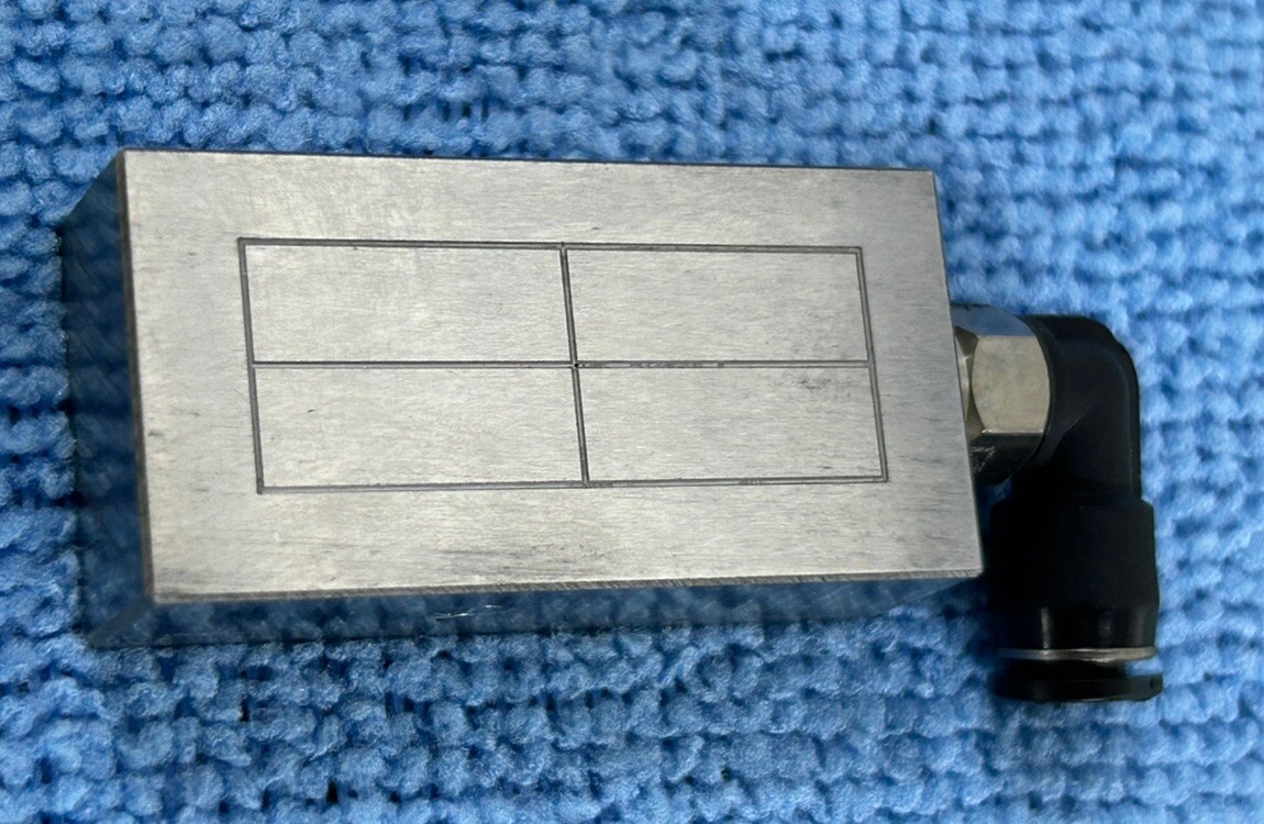 MITUTOYO CMM Air Float Bearing 20mm X 40mm X 12mm Thick with Air Fitting