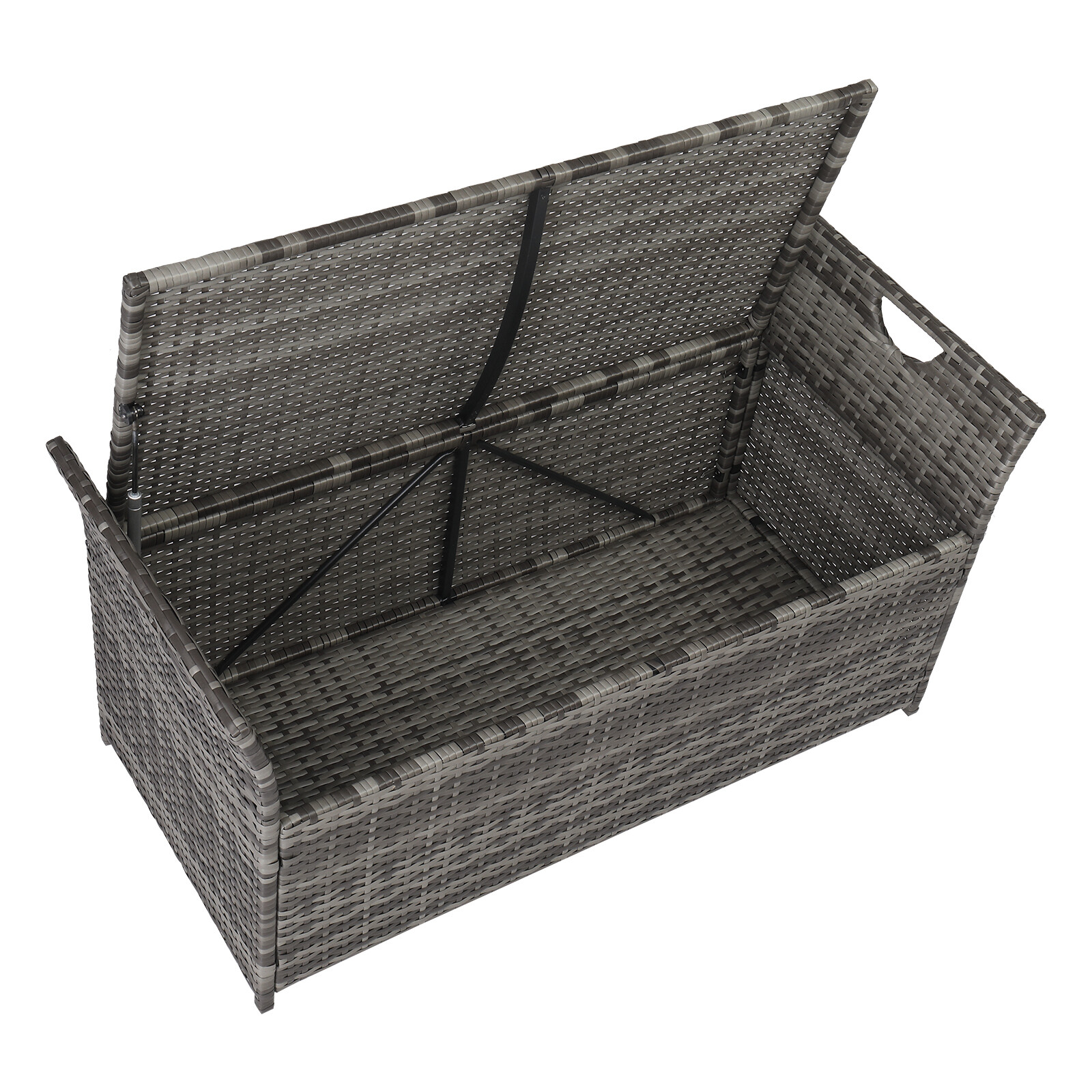Iron Can Accommodate Gray Gradient Footstool Locker Rattan Locker Beige Mat