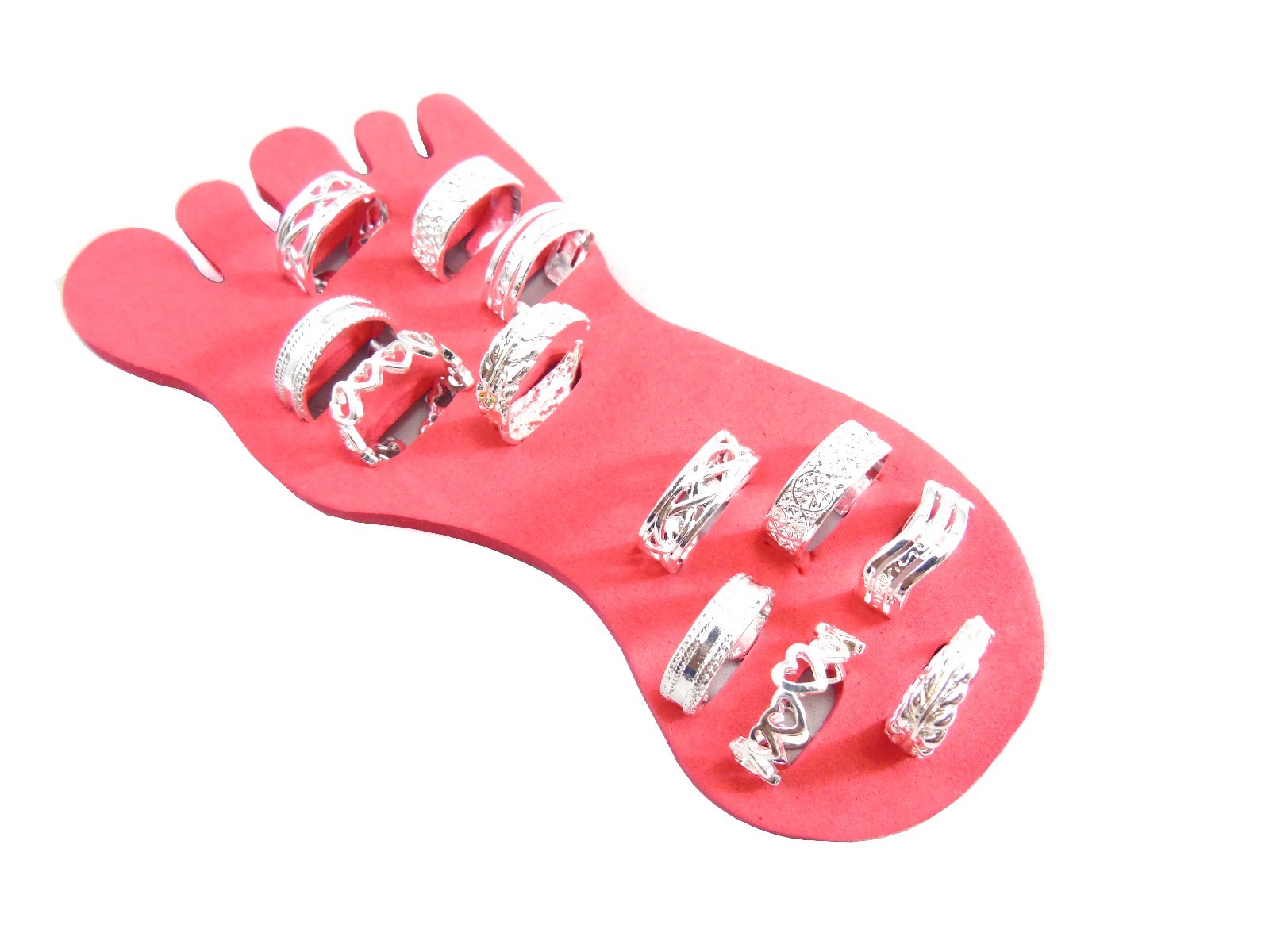Toe Ring Silver Adjustable Open Midi Finger Knuckle Thumb Stacking Ring Band
