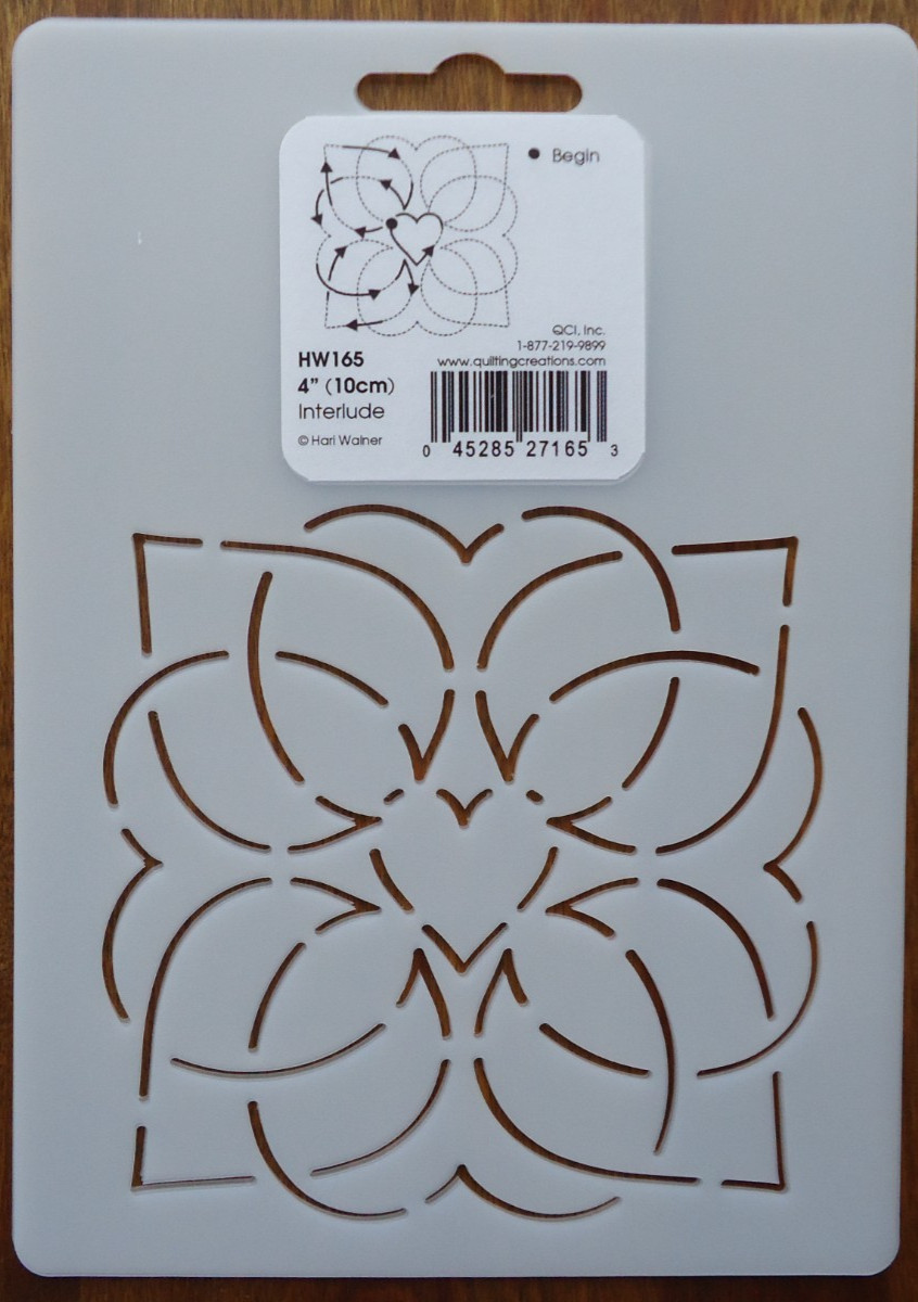 Stencil Quilting Interlude HW165 4" 10cm quilt crafts embroidery QC CL sew