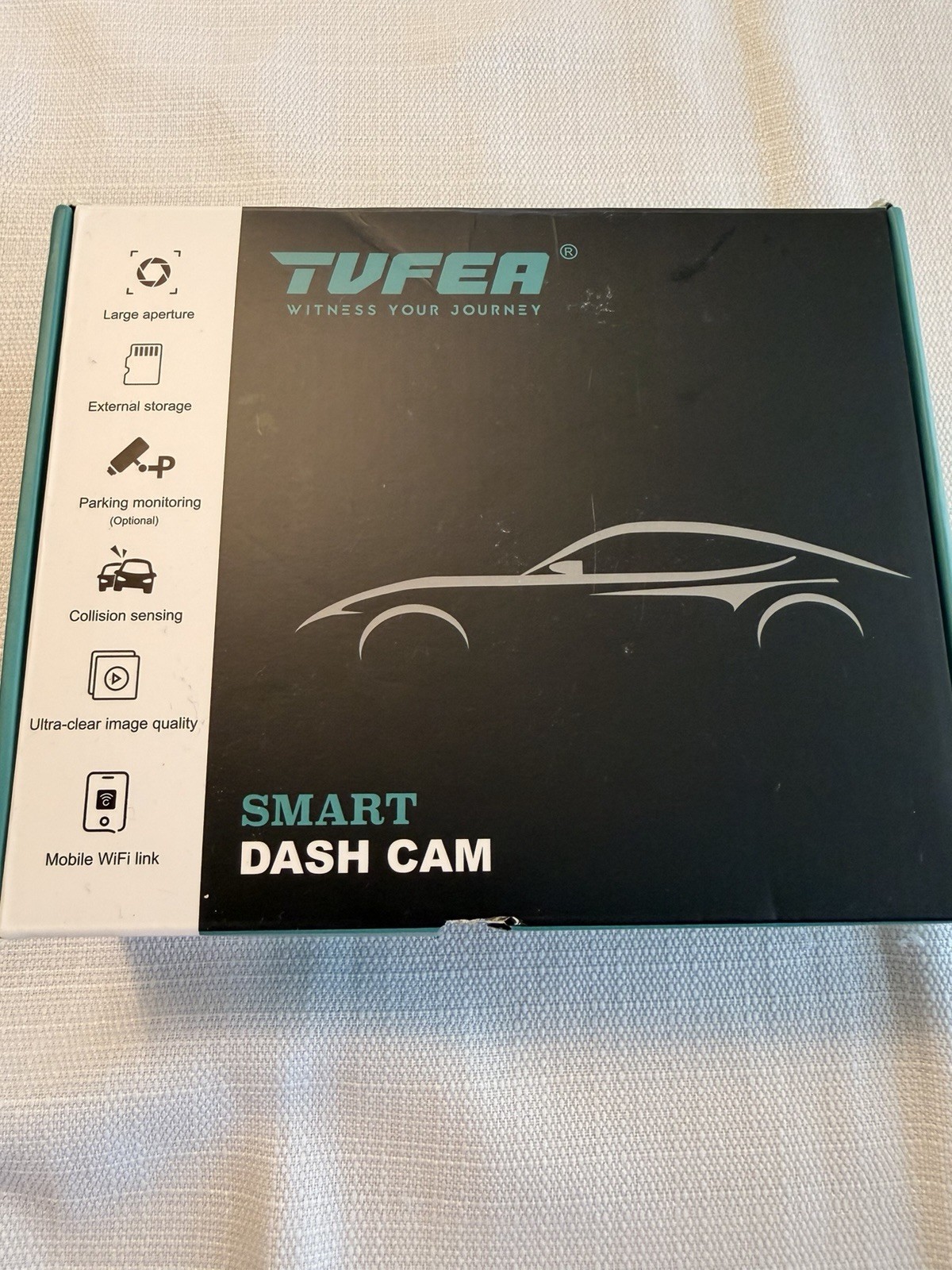 TVFEA 2K Smart Dash Cam with WiFi and Mobile App Control