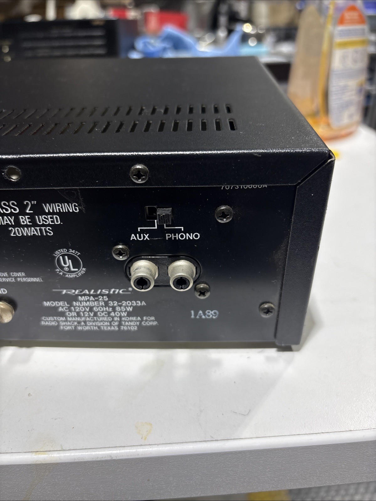 REALISTIC - MPA-25 20-Watt PA Amplifier - 32-2033A