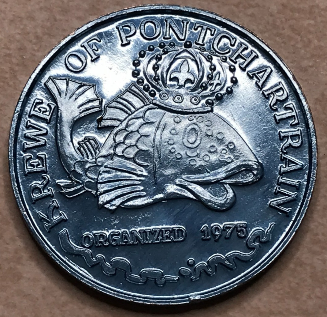 Mardi Gras Pontchartrain Fish Krewe Token T2098