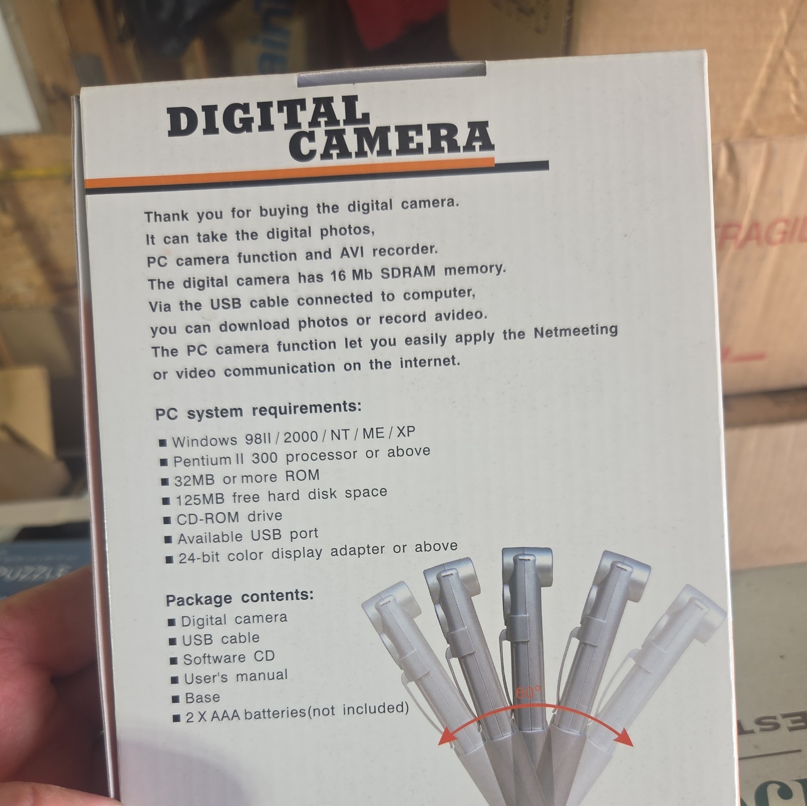COMPUTER PARTNER 360 DEGREE DIGITAL CAMERA PC CAMERA AVI RECORDER