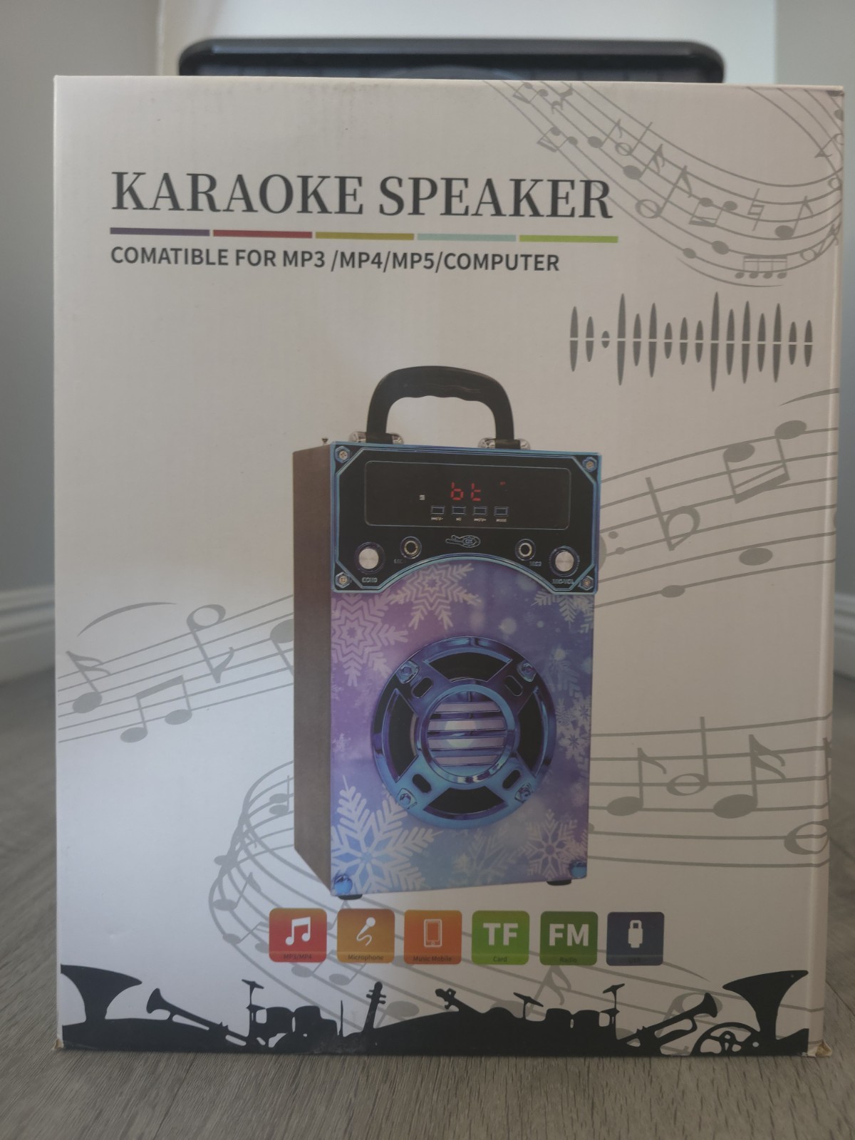karaoke machine bluetooth with 2 microphones, Remote, Mp3,Mp4,Mp5