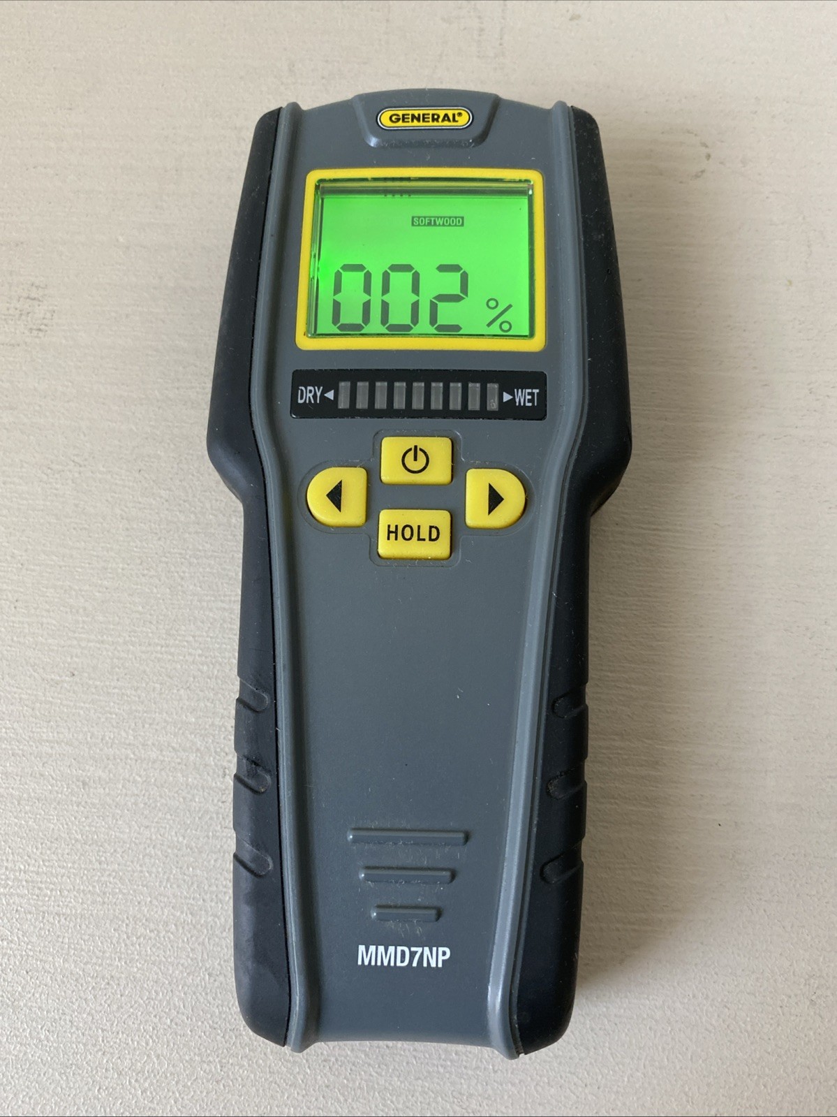 General Tools Digital Pinless Moisture Meter Wood Wall Masonry MMD7NP
