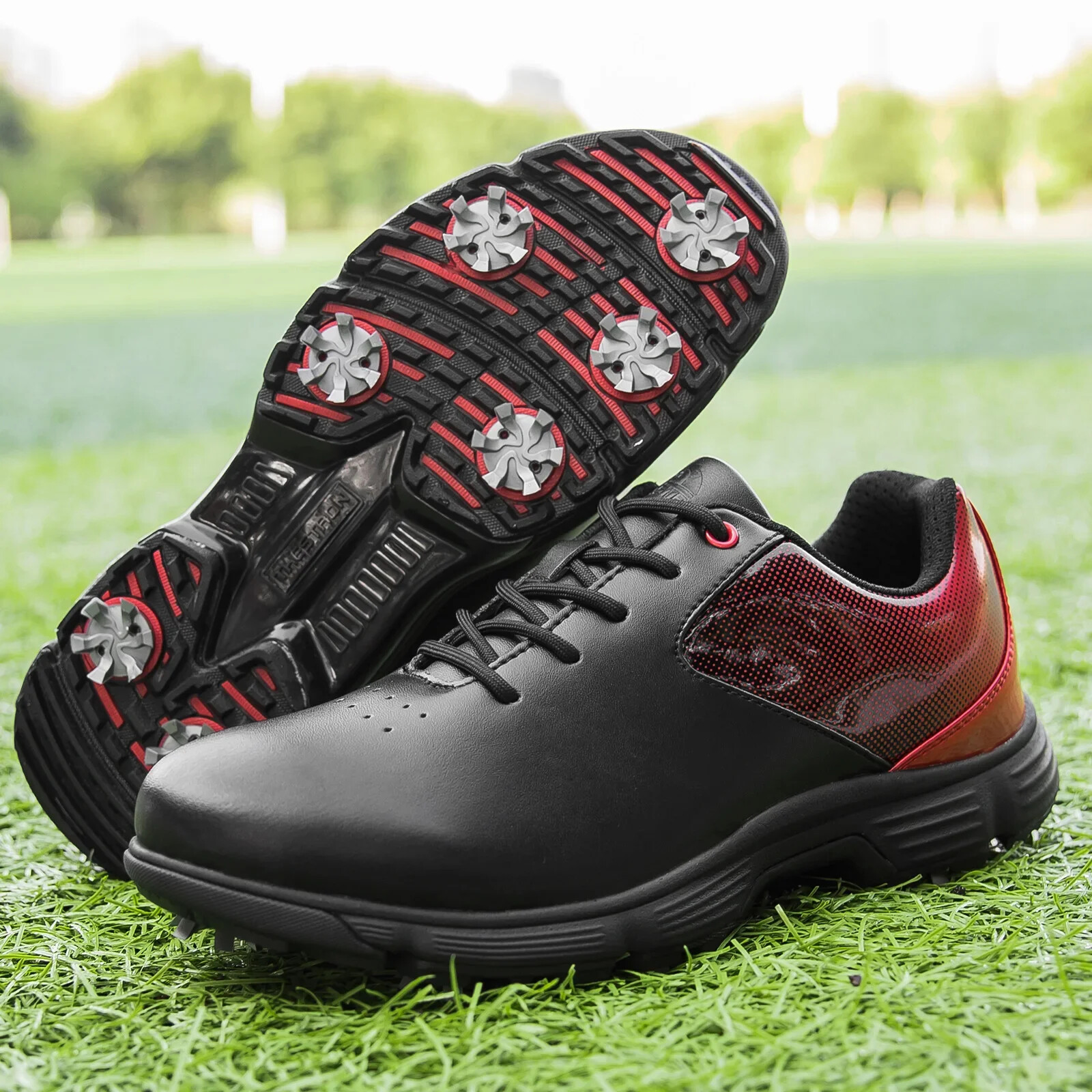 Men's Waterproof Golf Sneakers Outdoor Walking Anti-Slip Gym Comfort Sneakers