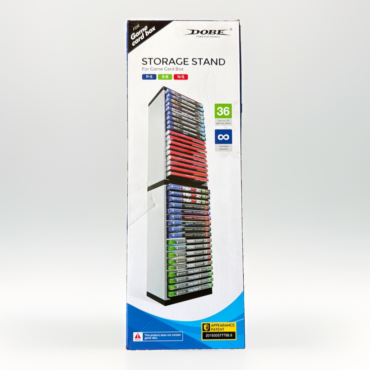 36-Game Disc Stackable Storage Tower Rack for PS5/PS4/XBOX/NS - Brand New Sealed
