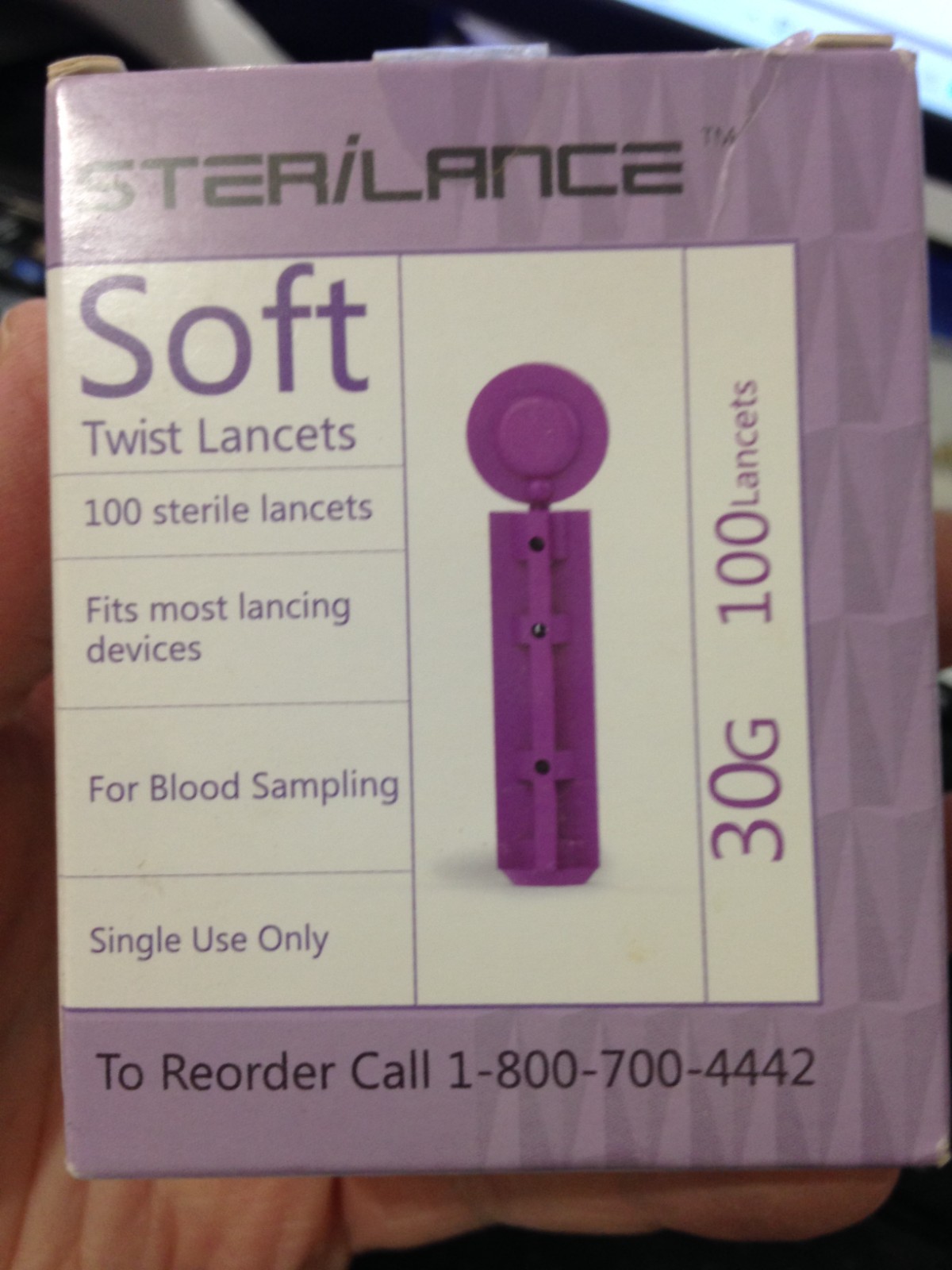 Sterilance Soft Twist Lancets 100's (Universal) 8/26