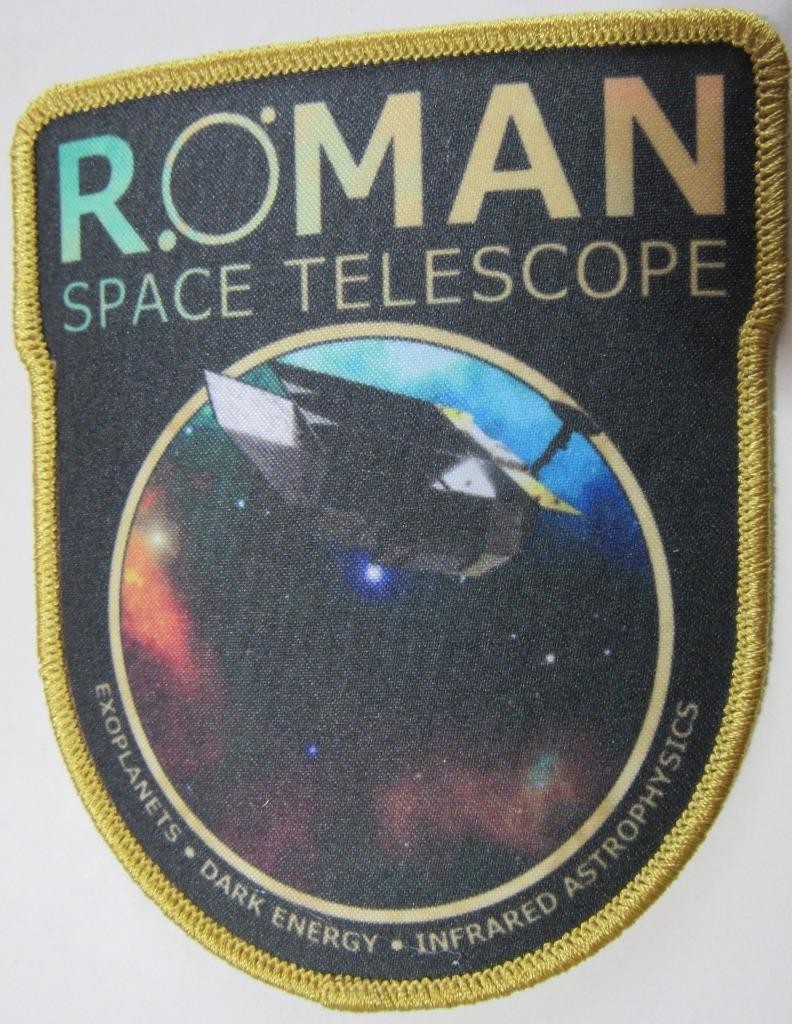 NASA ROMAN SPACE TELESCOPE PROGRAM MISSION PATCH 4" HEAT TRANSFER IRON-ON BACK