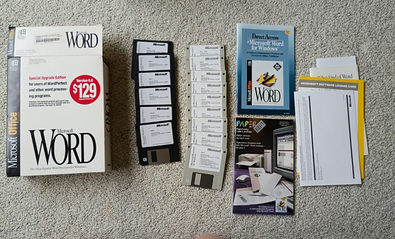 Microsoft Word Version 6.0 Special Upgrade Ed for Windows 3.5” High Density 1993