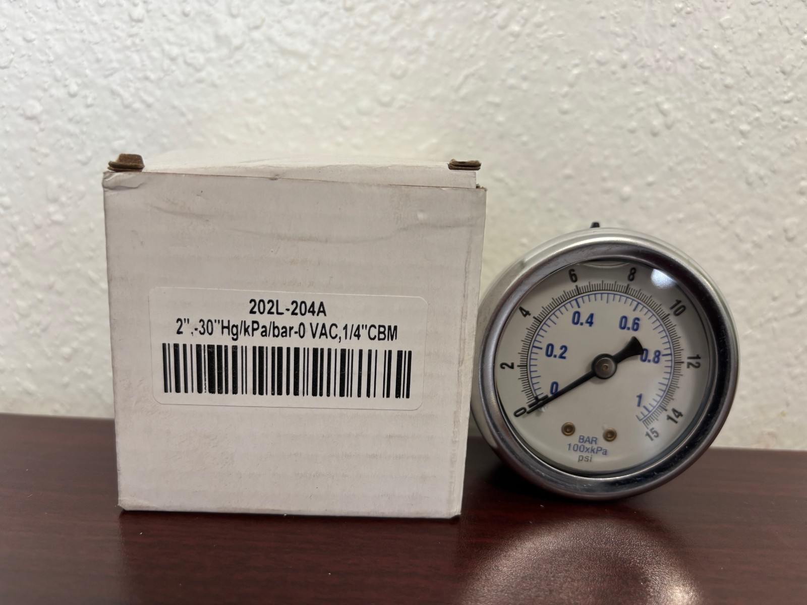 202L-204A PIC GAUGES - Vacuum Gauge,1/4 in. NPT,2 in. 20TV97