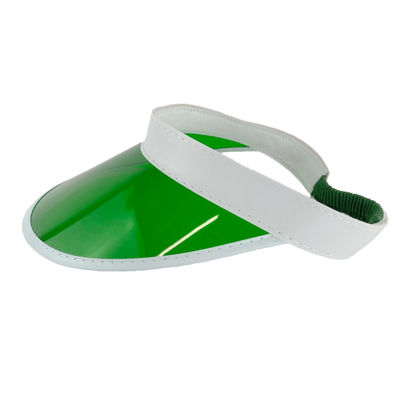 Adult Men's Green Banker Las Vegas Poker Dealer Plastic Costume Visor Hat