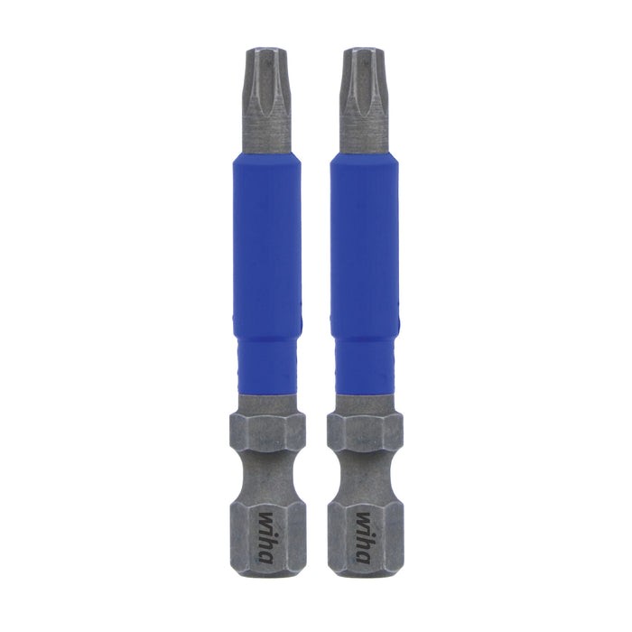 Wiha 2-Pack 2" T15 Torx TerminatorBlue Impact Bit (70218)