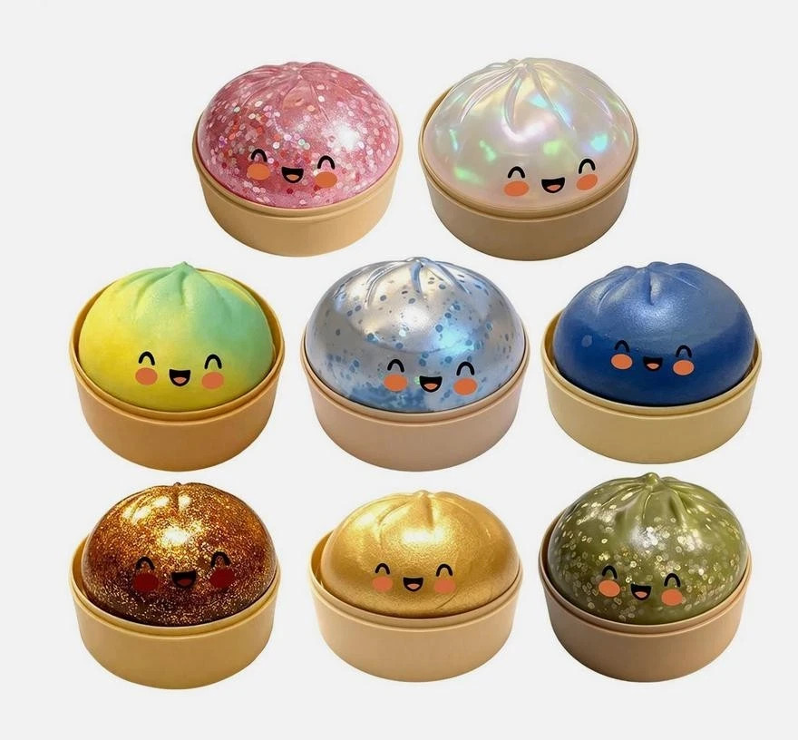 Five Below Mystery Squishy Bun Dumpling RARE GLITTER Limited Edition