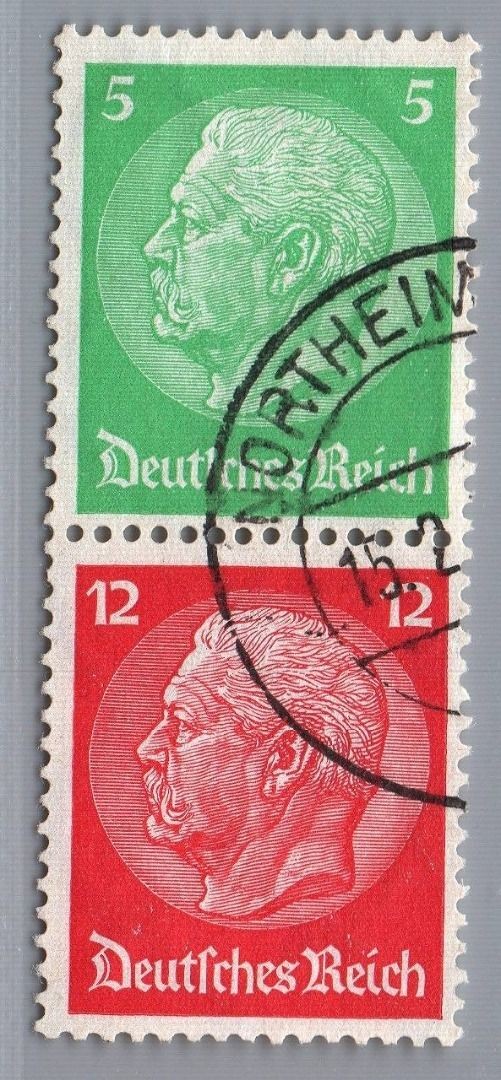 Dt. Reich se-tenant Michel No. S 106 stamped