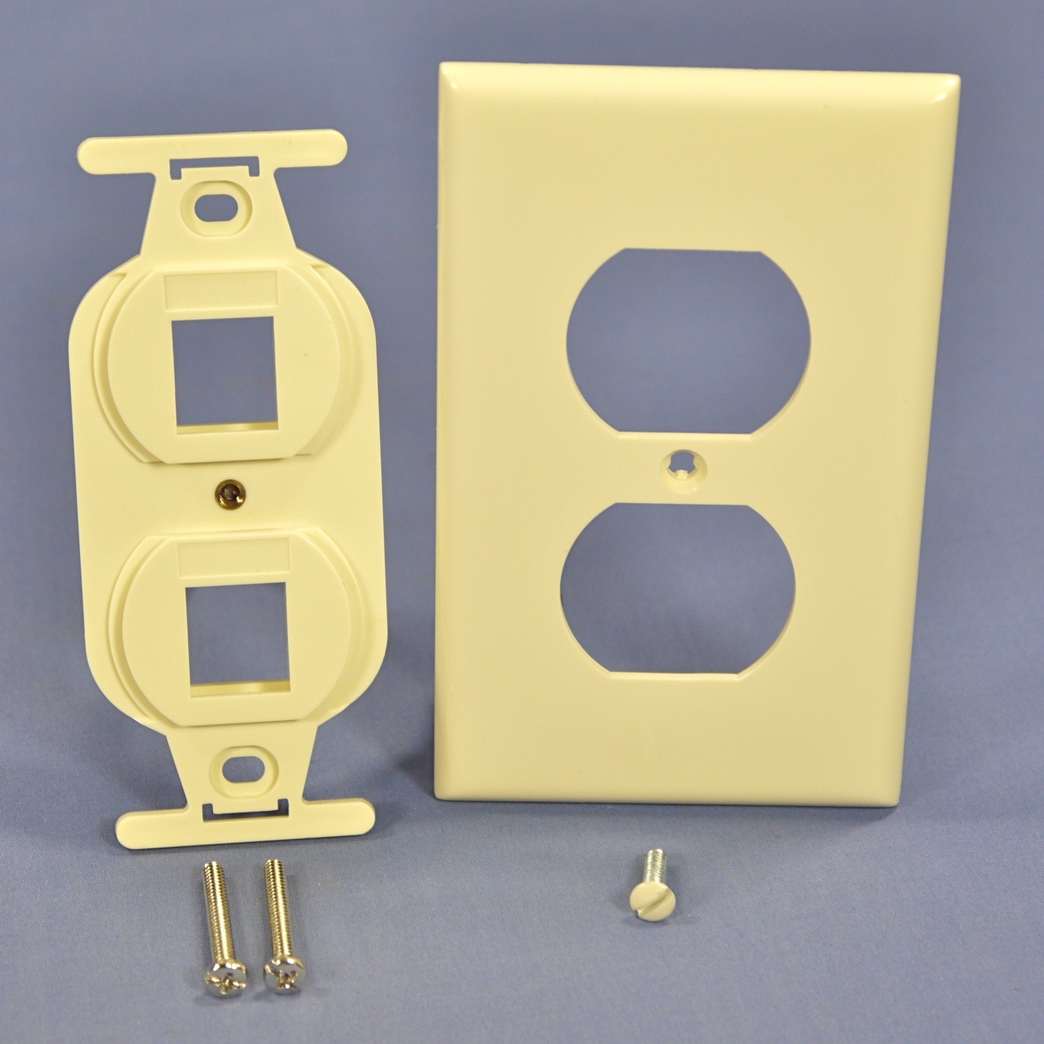 Leviton 40897-ABR Almond Snap-In Quickport 2-Port Wallplate Insert Duplex 106