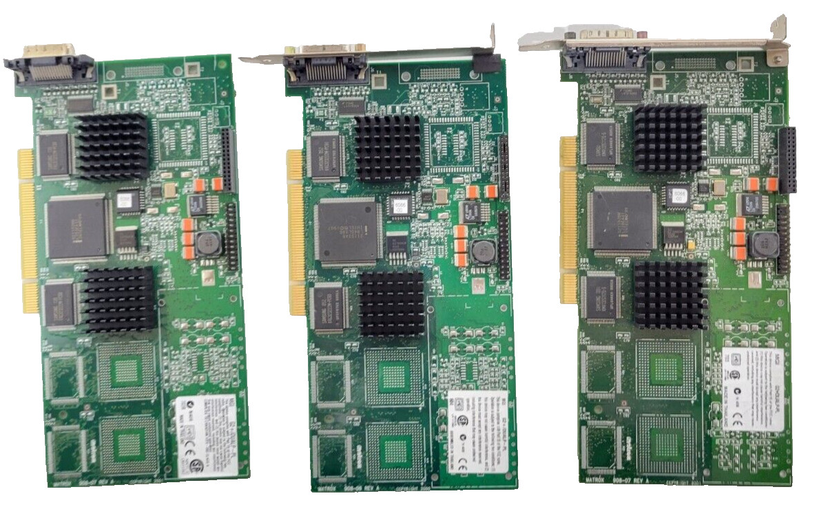 (LOT OF 3) - MATROX MGI G2+/DUALP-PL BOARD GRAPHIC CARD VIDEO CARD