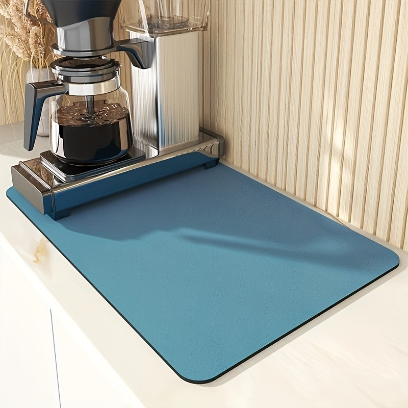 2D Kitchen Countertop Coffee Machine Drying Mat Bowl Plate Dish Drying Mat