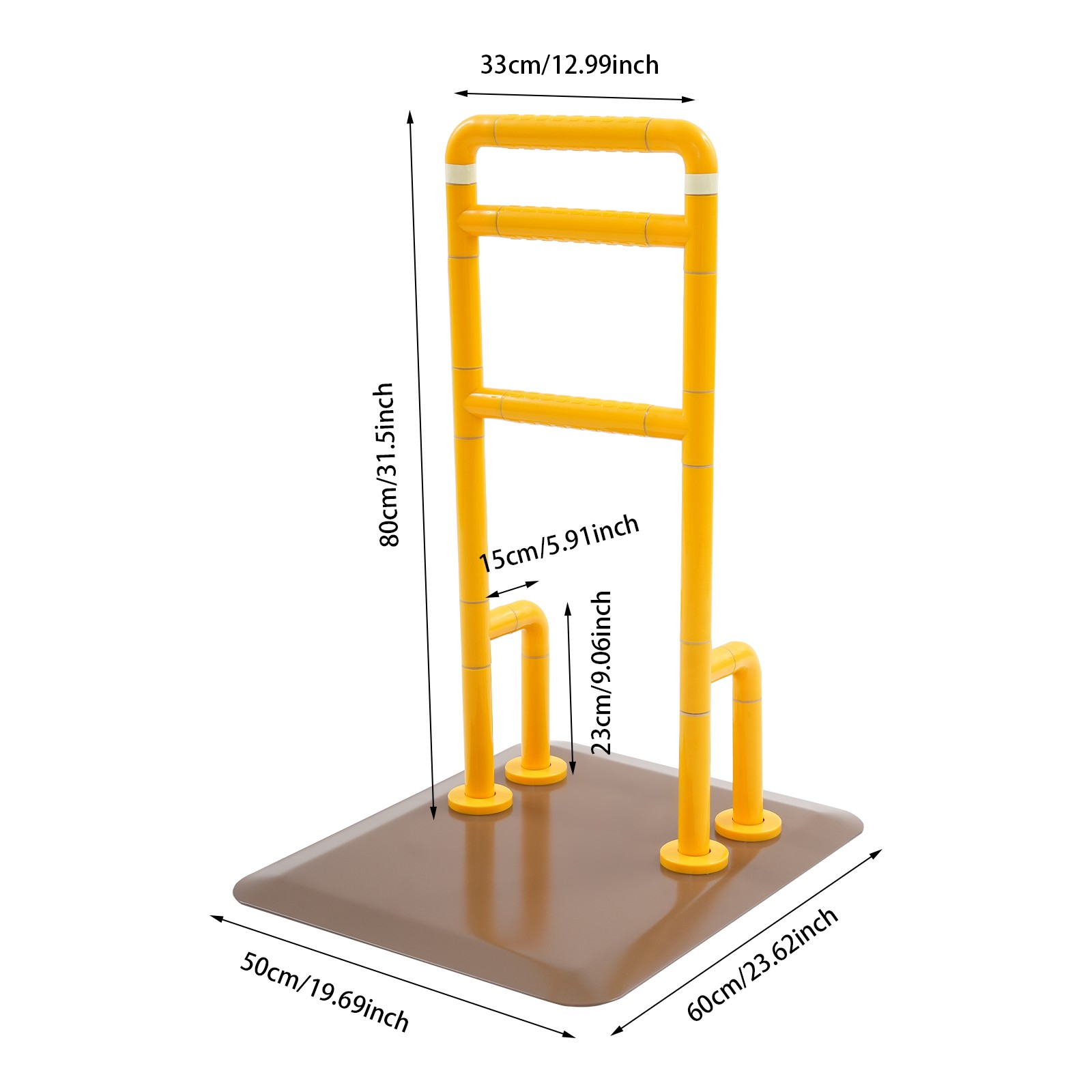 3-Level Stand Assist Handrail Floor Mount Yellow for Bed & Sofa