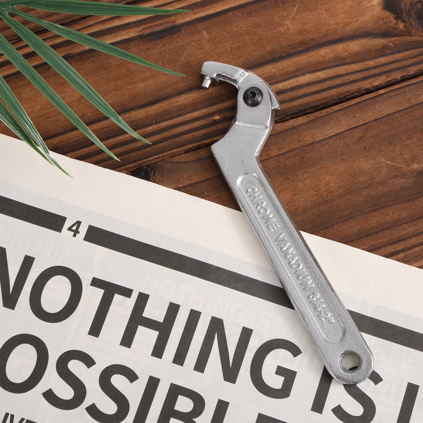 Adjustable C Spanner Hook Wrench 3/4 to 2 Inch Tool