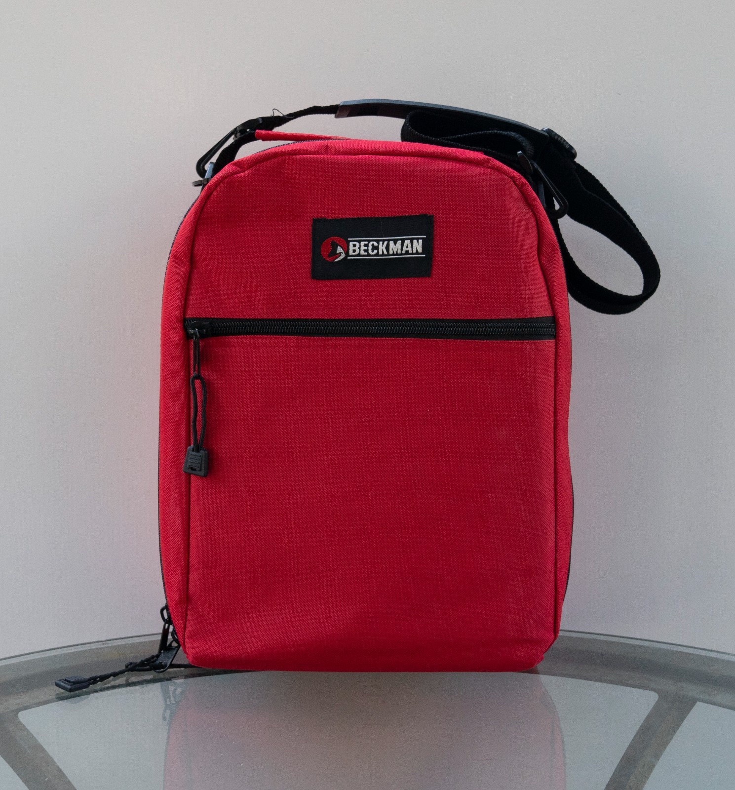 Beckman Canvas Offshore Storage Case Tote Red Fishing Crossbody Bag 14"x10"