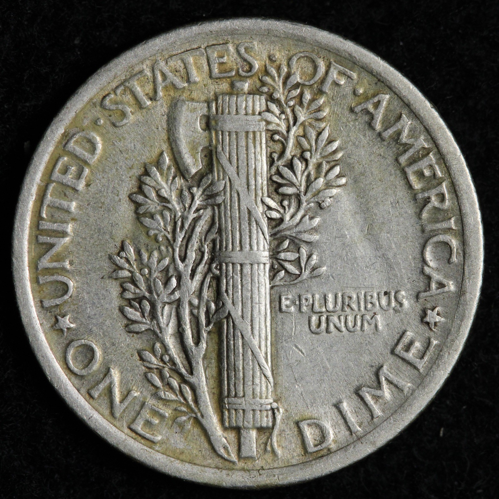 1919 Mercury Silver Dime AU E327 GTRB